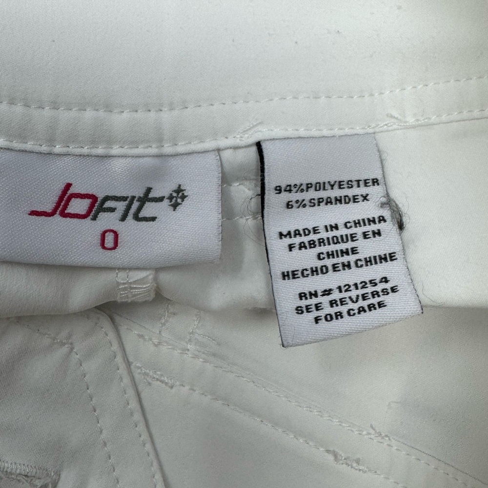 Jofit Golf Shorts Women’s Size 0 White Bermuda Golf Stretch Athletic Pockets G9 - Picture 3 of 4